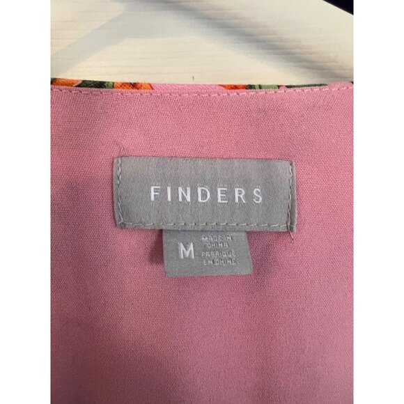 Finders Keepers Aranciata Orange Print Wrap Dress Mini Ruffle Puff Short Sleeve - Picture 3 of 10